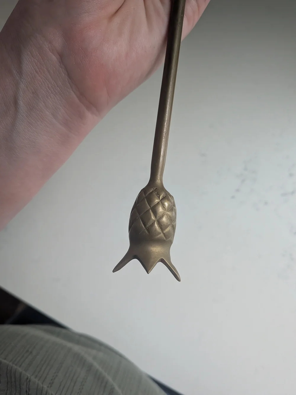Brass Pineapple and Bell Candle Snuffer and Wick Trimmer Set - Vintage Brass